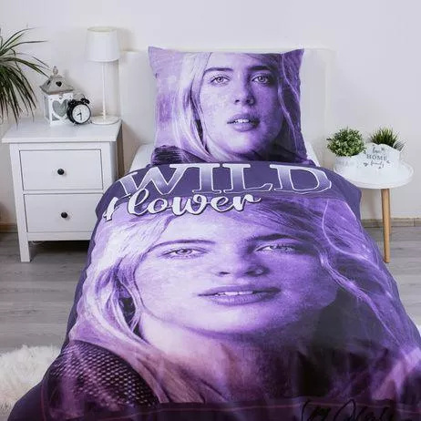 Bettwäsche Billie Eilish 140x200 Baumwolle Jerry Fabrics mit Reißverschluss