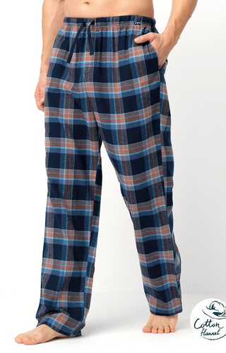 MHT 431 Key Herren-Pyjamahose – karierter Baumwollflanell