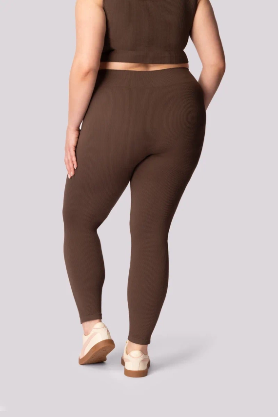 Gerippte Damenleggings Mona Caffe