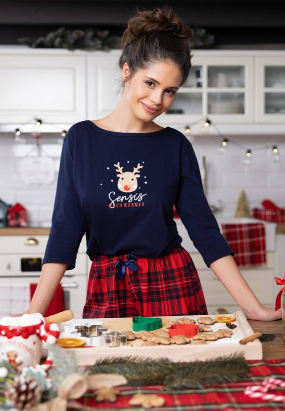 Myrtle Sensis Damenpyjama – Marineblau