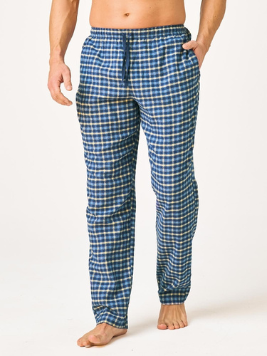 Herren-Pyjamahose Key MHT 404 Jeans Flanell 100% Baumwolle