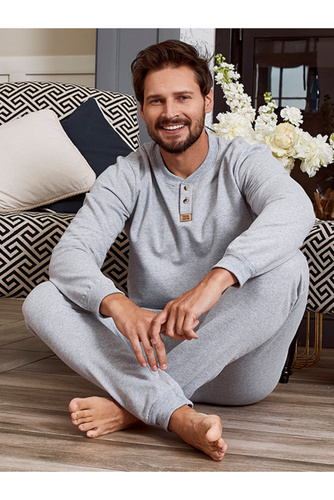 Leader-Trainingsanzug-Set lang. ärmel, Länge. hose Italian Fashion - melange