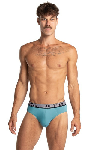 M-1063 Lama Herren-Slips schwarz-mint – Baumwolle, breiter Gummizug im 2er-Pack