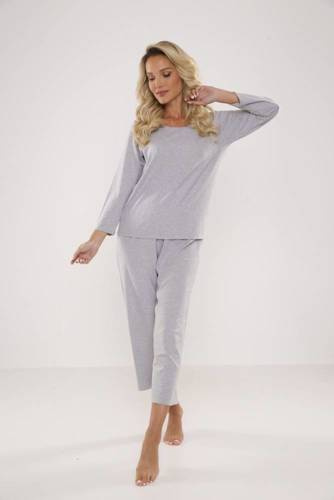 665 Paula Damen Schlafanzug Forex - hell melange