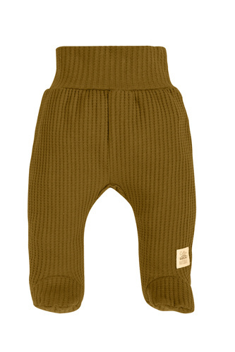 08249GB Makoma goldbrauner Baby-Schlafanzug „Natural Waffel“.