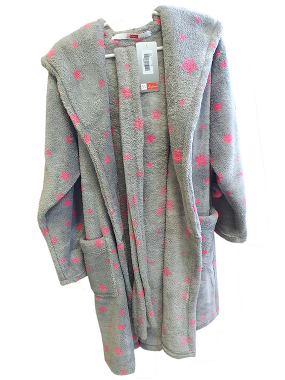 673 Stars Forex Kurzer Bademantel für Damen - grau