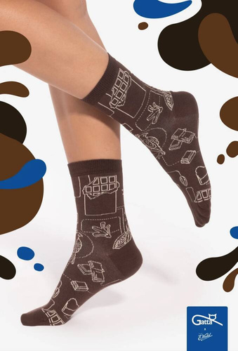 U04.WED Wedel Unisex Gatta Socken – dunkle Schokolade 04/12E