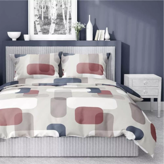 5487 B Detexpol Satin Stories Satinbettwäsche grau | 100 % Baumwolle, Satinbindung, Reißverschluss, Geschenkverpackung