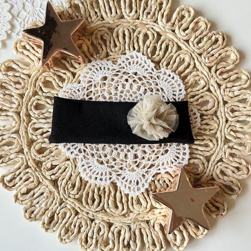 Mamatti Mädchen-Stirnband OK02 Merry Christmas – Schwarz, stilvolles Stirnband für Mädchen