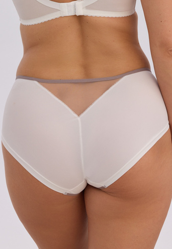 Gaia GFP 1356 Judith klassische Damen Slips ecru grau mit Stickerei