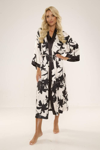 734 Brianna Damenbademantel De Lafense - schwarz