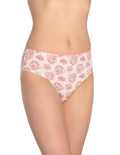 L-122BI-62 Damenhöschen Lama 3er-Pack, Baumwolle, klassischer Schnitt, grau ecru bordeaux