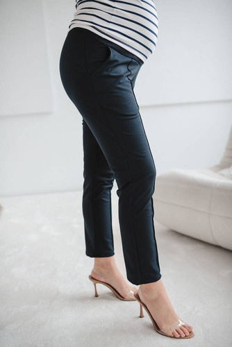 GraceFit Mama klassische Umstandshose Milk&Love in Marineblau