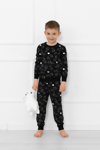 Kinderschlafanzug Wito - MEGA SOFT Baumwolle, Schaffell, lange Ärmel und Hosen Italian Fashion