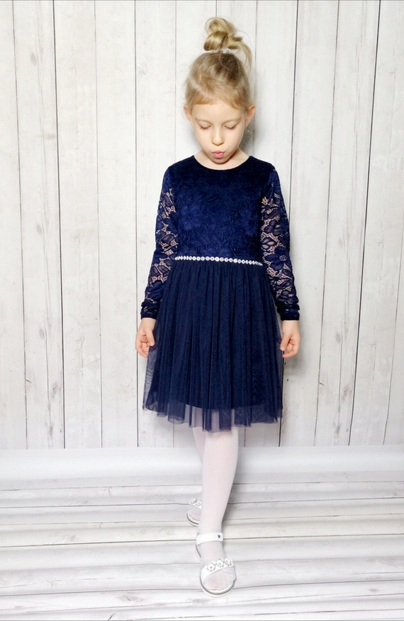 Angel II Bambarillo Langarmkleid, Marineblau