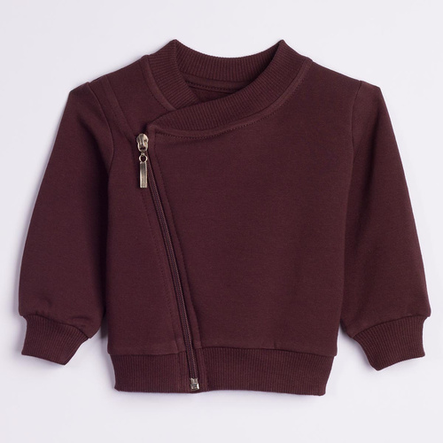 226273 Nicol HANIA Kinder-Bikerjacke Sweatshirt dunkelbraun Baumwolle