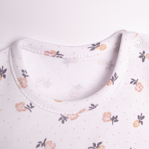 Nicol 220159 Baby Kleid-Body Mädchen Baumwolle Blumen mit Volans