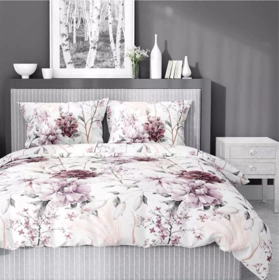 5222 B Puderrosa Satinbettwäsche auf hellem Hintergrund Detexpol