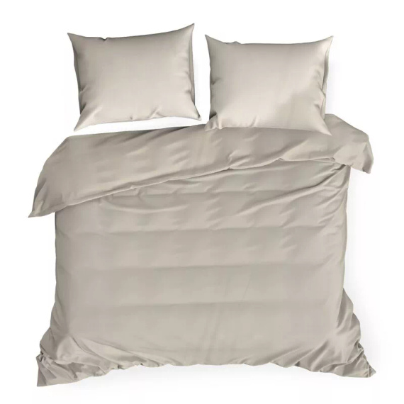 Bettwäsche MI aus Mikrofaser Eurofirany, weich, mit Reißverschluss, 100% Polyester, beige
