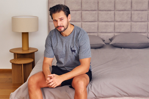 7235 Doctor Nap Herren-Pyjama – Dunkelgrau