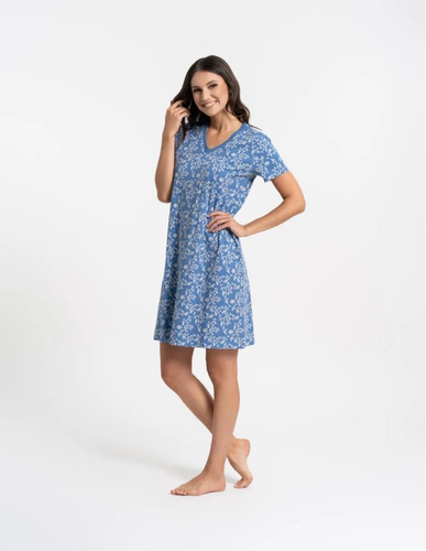 Damen Nachthemd Moraj PDK2700-009 Baumwolle V-Ausschnitt bequem