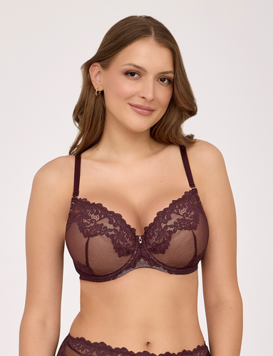 Push-up BH Ava 2232 Chocolate Brown Spitze mit Bügel und Push-up