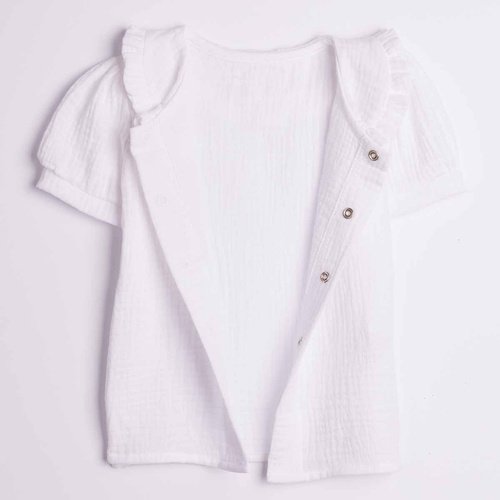 Mädchenbluse Nicol 224300 Musselin 100% Baumwolle Kurzarm