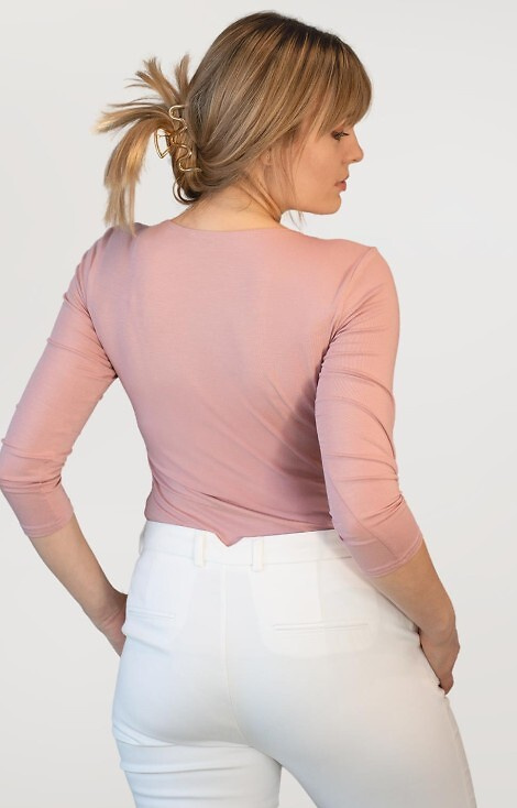 Manati 3/4-Ärmel Babell Damenbluse - Rosa