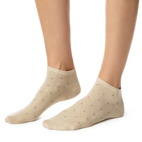 Damen Sneakersocken Steven 114 Summer, dünn, aus Baumwolle, beige 176