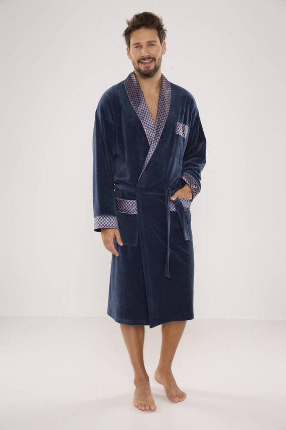 773 Bonjour forex Bademantel für Männer - Denim