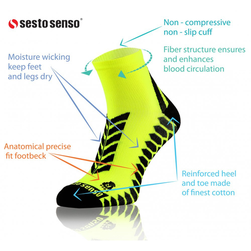 Sportsocken Sesto Senso Sportsocken gelb-schwarz