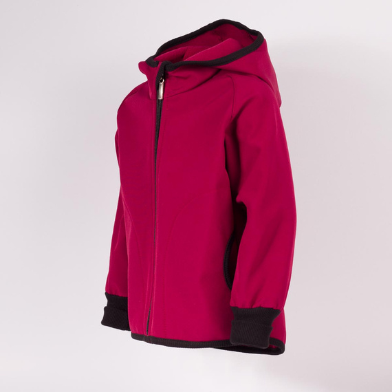 229002 Nicol Softshelljacke für Mädchen mit Kapuze, Fleece, reflektierend – bordeaux
