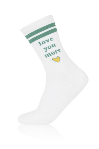 S183D Figaro Women's lange druckfreie Socken Italian Fashion - Schleifen