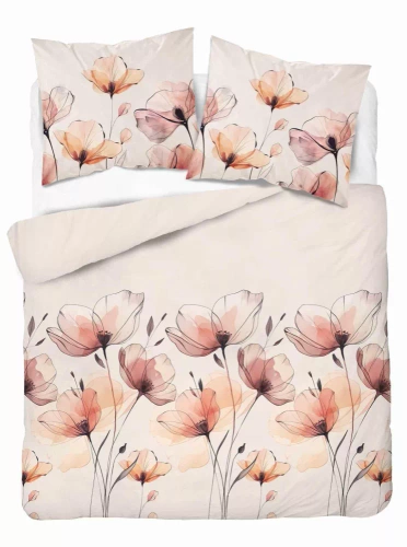 5492 A Detexpol Satin Stories Satinbettwäsche hellrosa | 100 % Baumwolle, Satinbindung, Reißverschluss, Geschenkverpackung