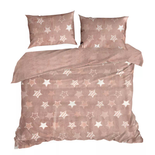 Flano 4 Sterne Veloursbettwäsche Eurofirany puderrosa