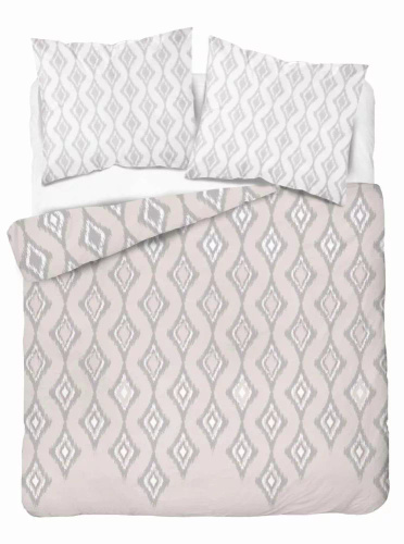 5031 Eine Detexpol-Geometrie-Mikrofaserbettwäsche, Puderrosa