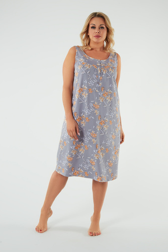 Nidri Nachthemd mit breiten Trägern Italienische Mode - Druck