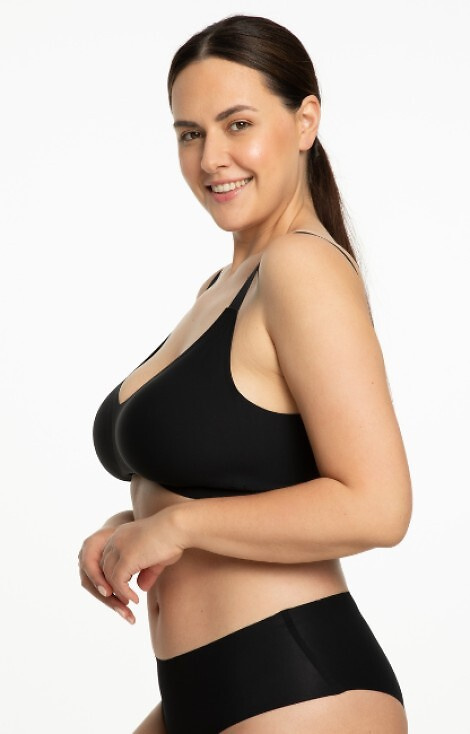 Jelly Bra Comfort Julimex schwarz beige – Bügel-BH für große Brüste