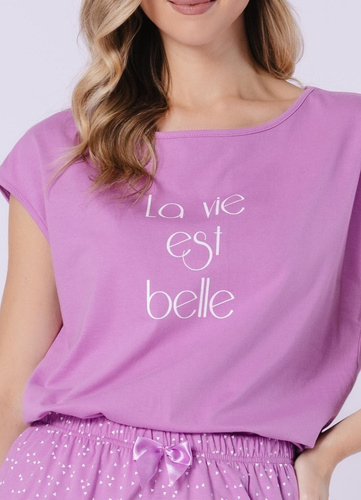 Rafaella Leveza 1715 – Damen-Pyjama aus Baumwolle mit Shirt & Shorts