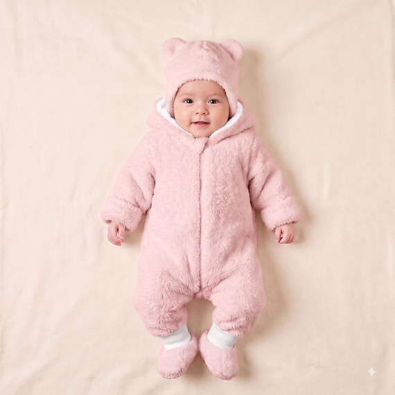 226271 Nicol HANIA Overall mit Plüschbär + Lauflernschuhe puderrosa