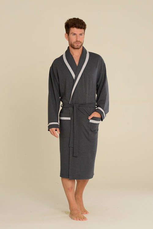 564 Bruno Herren Bademantel De Lafense - graphit
