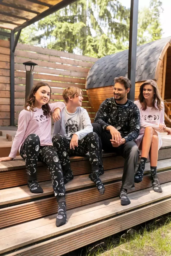 Umbra Mädchen Schlafanzug, langarm und Hose Italian Fashion- lachs/print