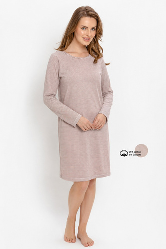 Nachthemd Taro Norella 3643 Baumwolle Langarm Gestreift