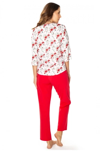 86676 Malina Floral Damen-Pyjama Möwe rosa