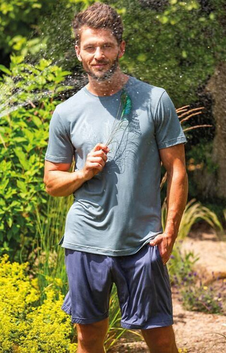 MNS 750 Bamboo Key Herren-Pyjama – oliv