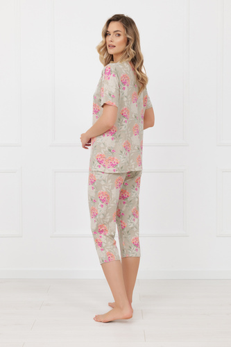 Damenpyjama HARMONIA Italian Fashion Kurzarm 3/4-Hose Viskose