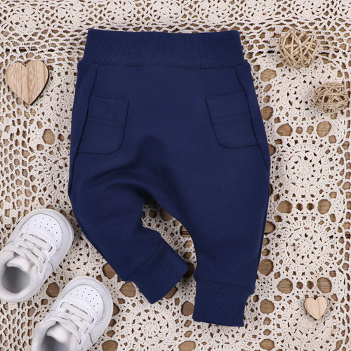 ABN-4517/GRA Taschen-Jogginghose aus Bio-Baumwolle Nini, Marineblau