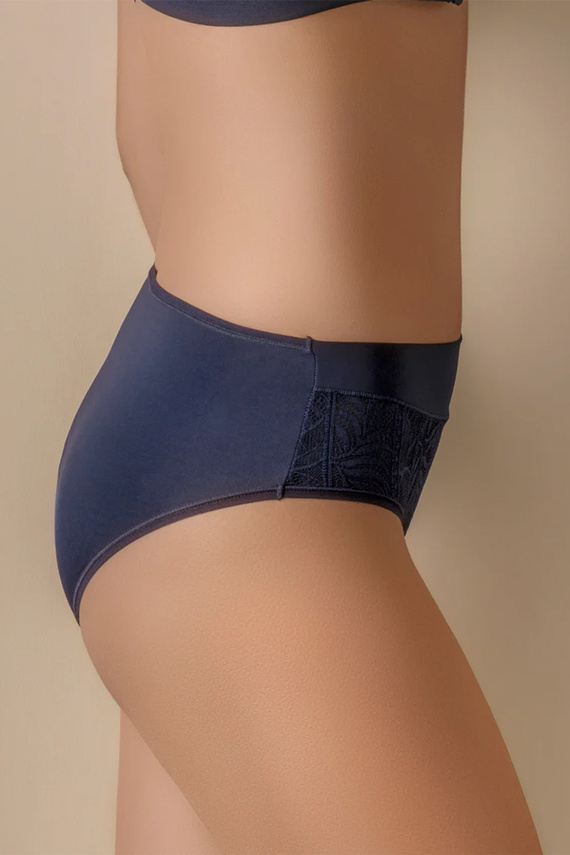 MARA 3138 Selene Slip Dunkelblau Hoch geschnitten Spitze Figurformend