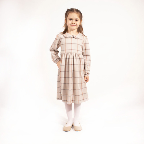 221168 Kiku Nicol elegantes Baumwollkleid kariert für Mädchen