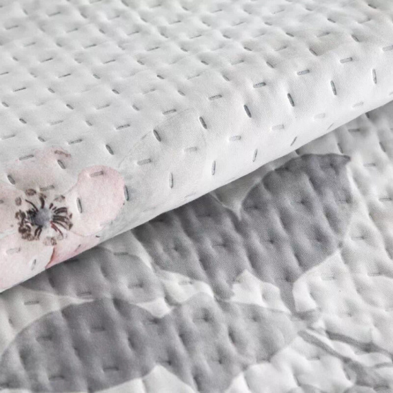 Narzuta Elia Silber Eurofirany Steppdecke Dekorativ Polyester